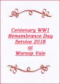 913-The Day of the British Legion Warsop Vale Remembrance Day Service on Saturday 10th November 2018.