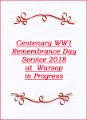 956-The Day of the British Legion Warsop Parade & Remembrance Day Service on Sunday 10-1th November 2018.