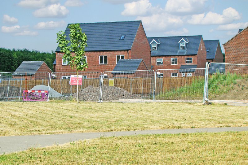 614-A view across.jpg - 614-A view across the Village Green of the building works on Hewett Street.