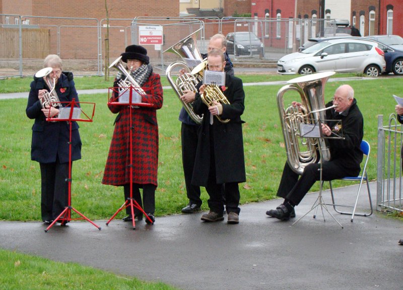 636-The.jpg - 636-The Remembrance Service band playing their part.