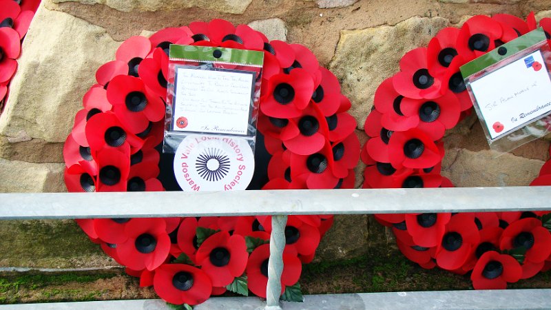 687-A close.jpg - 687-A close up view of the Warsop Vale Local History Society Wreath.