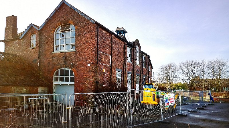 697-The demolition.jpg - 697-The demolition of the Warsop Vale School continues.