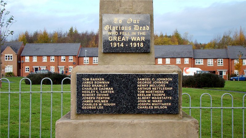 845-A close.JPG - 845-A close up view of the names listed on the Warsop Vale War Memorial’
